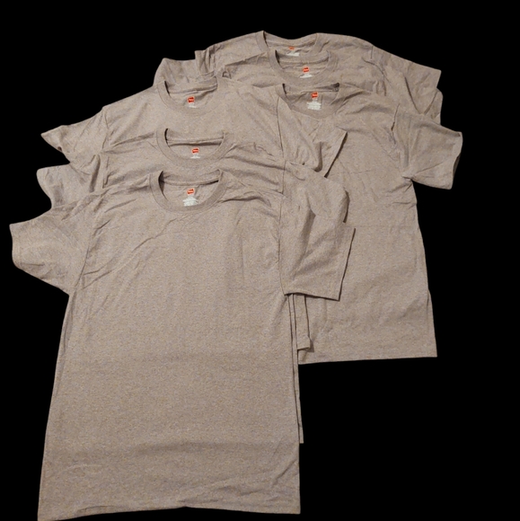 Hanes Other - *SALE* NWOT Bundle of 6 Gray Hanes Tagless Tees Size M